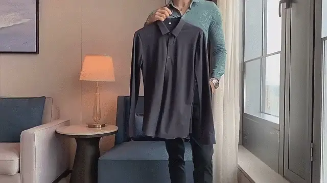 Camisas Social Elastiva que Nao Amassa mov