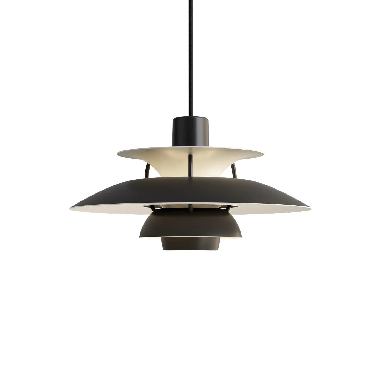 Lustre pendente minimalista multicamadas e multicolorido