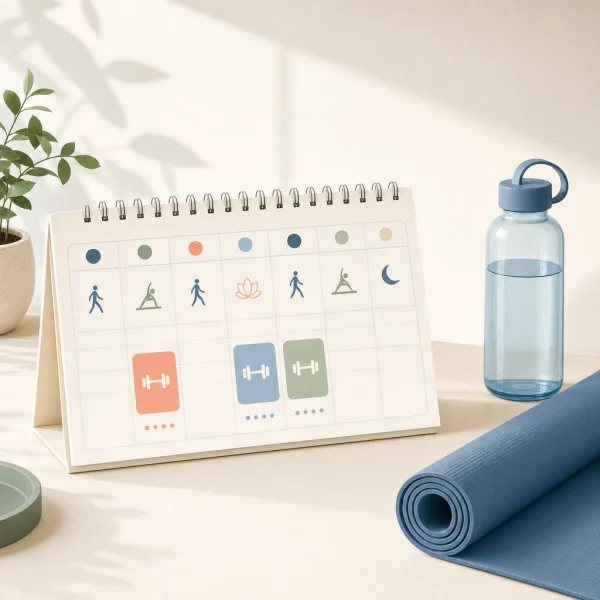 Simple weekly schedule for organizing a home workout